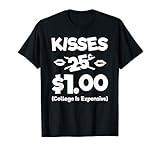 Kisses 25 Cents Shirt Girls Boys Funny Kids Valentines Day T-Shirt