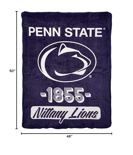 Northwest NCAA North Carolina State Wolfpack Unisex-Adult Micro Raschel Throw Blanket, 46 x 60, Varsity