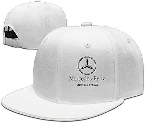 KIYOMM Unisex AMG Logo Adjustable Snapback Hip-hop Baseball Hat/Cap White