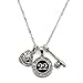 MadSportsStuff Custom Player ID Softball Necklace (#22, One Size)