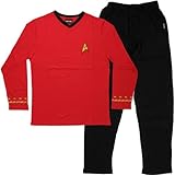 Star Trek Adult Scotty Officer Uniform Red Pajama Set Large