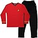 Star Trek Adult Scotty Officer Uniform Red Pajama Set Large