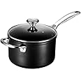 Le Creuset Toughened Nonstick PRO Saucepan With Glass Lid, 3 qt.