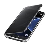 Elaco With Card Wallet Flip Stand Leather Protective Cover Case For Samsung Galaxy S7/S7 Edge (Black, S7 Edge)