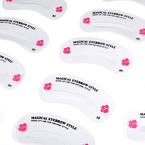 48 pcs Eyebrow Grooming Stencils Eyebrow Stencil Card Kit Brow Stencil Ruler Shaping Template for DIY Grooming Tools - Thumbnail 2
