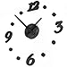 Kungfu Mall DIY Design Art Foam Sponge Digit Wall Clock Black