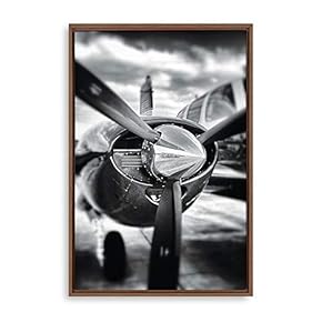 Framed Aviation Machinery Home Artwork for Living Room Bedroom