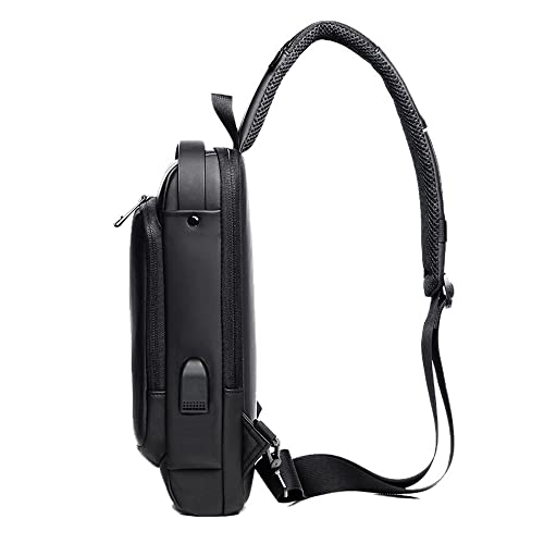 Homesen Mochila masculina com cadeado à prova d'água anti-roubo bolsa com porta de carregamento USB bolsa de ombro mochila transversal