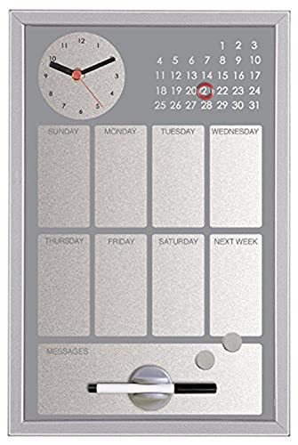 Bi-Office CG016652 Easy Black Settimanale con Orologio, 30x45, Grigio