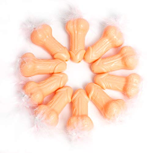 Picowe 10pcs Bachelorette Party Whistles with Pink Ribbon White Feather Pecker Whistles For Favor Wedding Party Suplies Bachelor Party