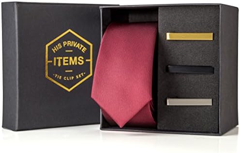 Skinny Tie 2" - Thin Necktie Clip Set 1.5" - 3 pcs