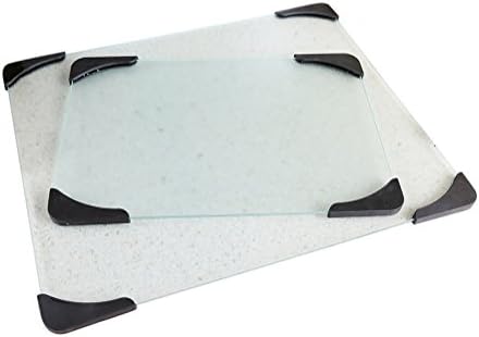 2Pcs Set Multi-functional Tempered Glass Kitchen Cutting Chopping Board Rough Surface Chef Board Black Protective Edge 12"x 15" 30.5x38.1cm | 8"x 12" 20x30cm