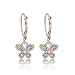 Kids Earrings- 925 Sterling Silver Gold Tone Butterfly Leverback Earrings