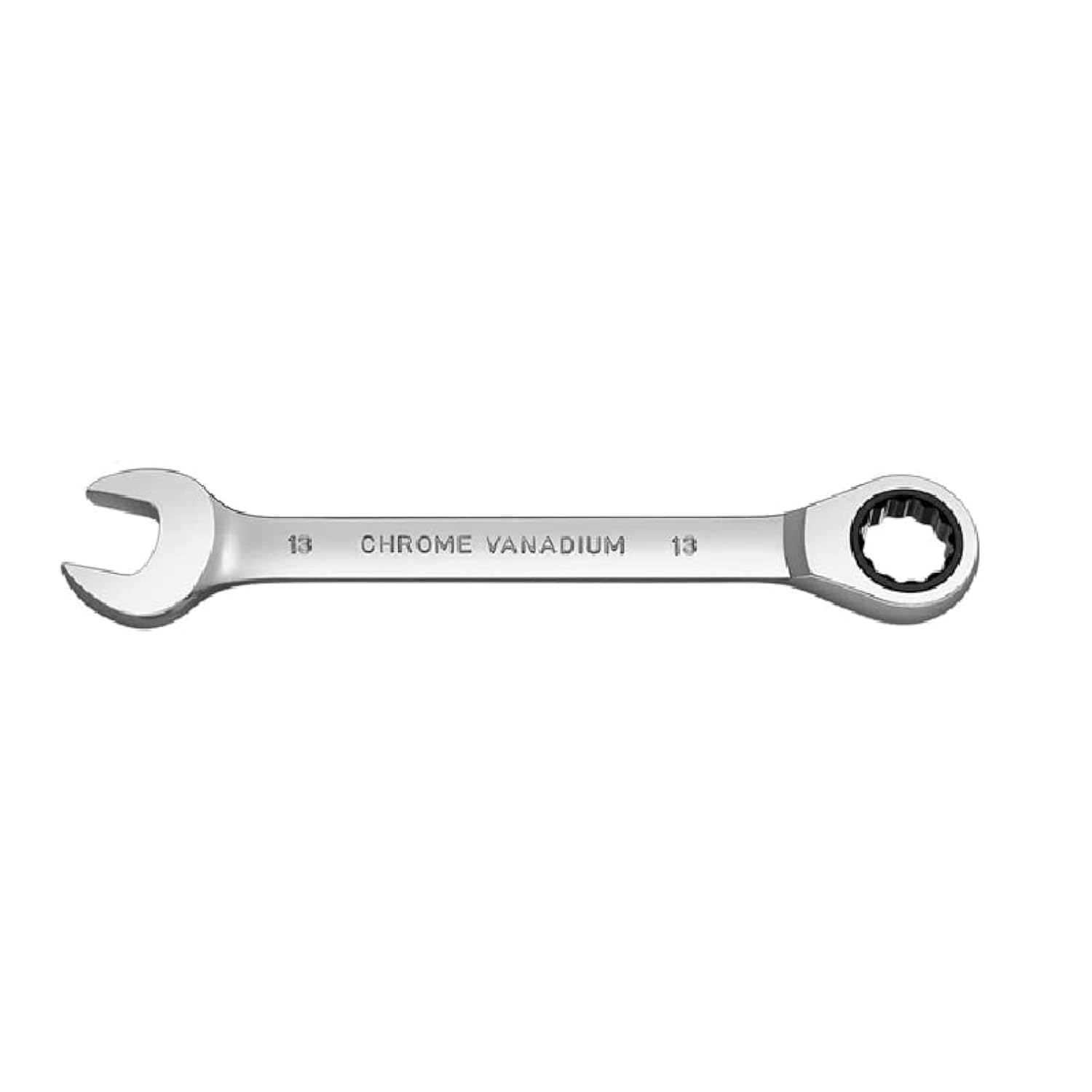 SDTOOLS CR-V Ratchet Spanner, Fixed Head Combination Wrench Set, Metric, 10-25mm, Chrome Vanadium Steel (13mm)
