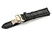 iStrap Leather Watch band -Alligator Grain Embossed Pattern Calfskin Replacement Strap-Stainless Steel Deployment Buckle with Push Buttons-Bracelet for Men Women-18mm 19mm 20mm 21mm 22mm 24mm