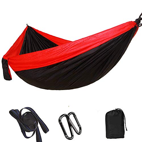 DDDD store Camping Hammock with Mosquito Net(300 x 200cm), Ultra-Light Portable Double Parachute Hammocks, 2 Person Swing Sleeping Hammock Bed for Outdoor Indoor Garden, Hiking