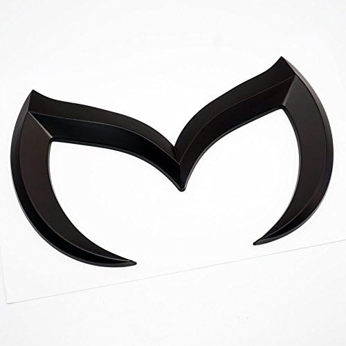 US85 Universal 3D ABS Bat Batman Style Logo Emblem Badge Sticker Decal Decoration Mazda Mazdaspeed (Matte Black)
