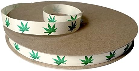 Natural Cotton Curling Ribbon for Gift Wrapping | 100% Biodegradable Holiday Gift Ribbons for Presents & Ribbons for Crafts | Colored Curling Ribbon | 3/16, 1/2 & 5/8 Inch (Cannabis Leaf)