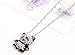 Cute Vintage Rhinestone Panda Love Sweater Chain Necklace Pendant