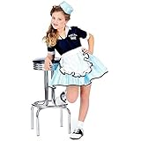 50's Favorites Costume Child's Car Hop Girl, Medium
