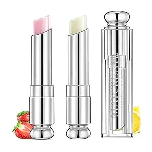 BEEXY-2-Pack-Natural-Fruity-Flavored-Moisturising-Lip-Balm-Long-Lasting-Crystal-Lipsticks-Lip-Care-Lip-Plumper-Chapstick-for-Dry-LipsLemon-Strawberry-Flavored BEEXY 3 Pack Natural Fruity Flavored Moisturising Lip Balm, Long Lasting Crystal Lipsticks Lip Care Lip Plumper…