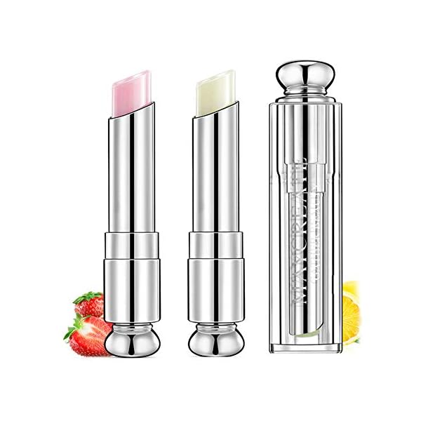 BEEXY-2-Pack-Natural-Fruity-Flavored-Moisturising-Lip-Balm-Long-Lasting-Crystal-Lipsticks-Lip-Care-Lip-Plumper-Chapstick-for-Dry-LipsLemon-Strawberry-Flavored BEEXY 3 Pack Natural Fruity Flavored Moisturising Lip Balm, Long Lasting Crystal Lipsticks Lip Care Lip Plumper…