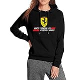 Women Girls Sweatshirt Ferrari-Logo- Fleece Long Sleeve Pullover