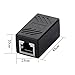 SIENOC RJ45 Ethernet Cable in-line Shielded RJ45 Coupler, Female to Female - Black (2 Packs of RJ45 Coupler)
