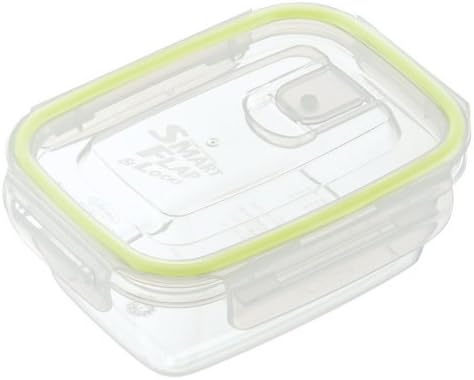 Lustroware Smart Flap and Locks Food Container, 13.5-Ounce, Green