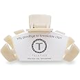 TELETIES - Medium Hair Clip - Strong Grip, Bendable Teeth, Comfortable Curved Design - Ideal for Medium-Thick Hair - For All Hair Textures - Almond Beige