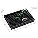 Miraclekoo 40 Slots Grid Bangle Display Storage Tray Jewelry Organizer Holder Case (Black)