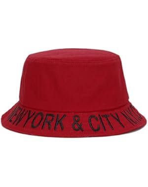 Unisex Wide Brim Simple Alphabet Funky Fisherman Bucket Hat Sun Cap