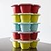 BEABA Silicone Multiportions Baby Food Tray, Oven Safe, Made in Italy, Rain