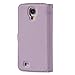 Galaxy S4 Case, By Ailun,Wallet Case,PU Leather Case,Credit Card Holder,Flip Cover Skin[Purple]with Screen Protect and Styli Pen