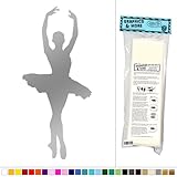 Ballet Dancer Ballerina - Vinyl Sticker Decal Wall Art Decor - Metallic-Silver-Grey