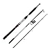 Berrypro 3-Piece Spinning Rod Heavy Spinning Fishing Rod Portable Fishing Rod Graphite Spin Rod (Silver with red 7')