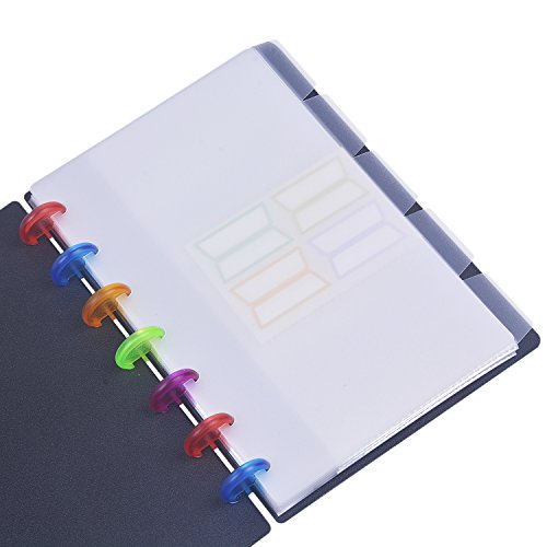 Rancco Business Card Organizer Book, 120 Cell Cards Colorful Ring Name Card Holder Credit Card Case w/ 5 Page Dividers - Thumbnail 5