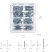 Amazon Basics Hardware Nail Assortment Kit 550-Piece Finish Wire Brad Common view 2