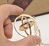 Time Turner Necklace Hermione Granger Rotating Spins Gold Hourglass