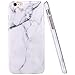 iPhone 6 Plus Case, iPhone 6S Plus Case, JAHOLAN White Marble Design Slim Shockproof Clear Bumper TPU Soft Case Rubber Silicone Skin Cover for iPhone 6 Plus/iPhone 6S Plus