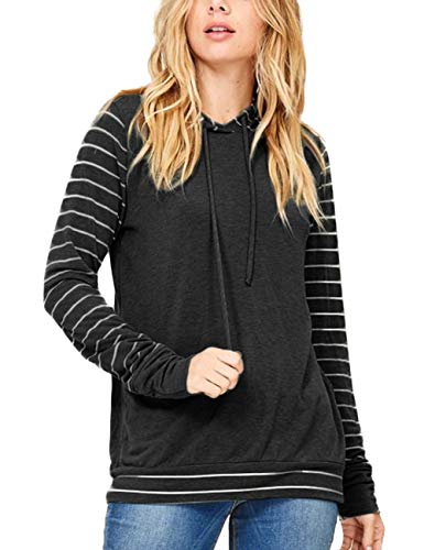 FeelinGirl Women Cowl Neck Tunic Sweatshirts Tops Black XXL