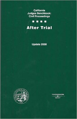 California Judges Benchbook Civil Proceedings After The Trial