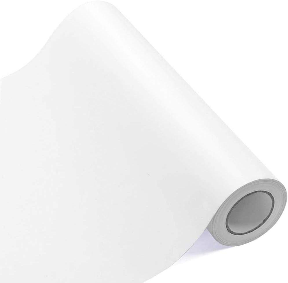 Self Adhesive Vinyl 12 Inches by 25 Feet Matte White Permanent Vinyl Roll for Signs, Scrapbooking, Silhouette Cameo, and Other Craft Cutters: Arts, Crafts & Sewing