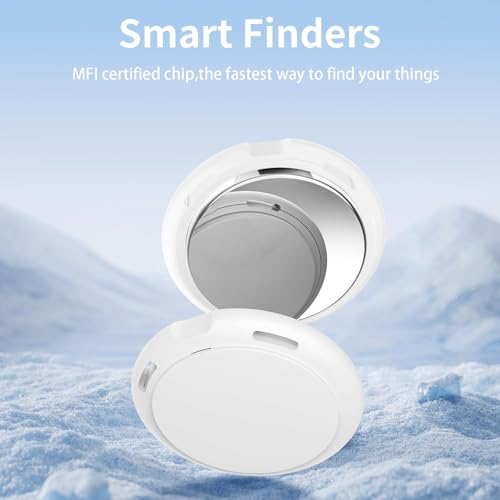 2 Pack Air Tracker Ta g Pair with Apple Find My(iOS Only) Bluetooth Smart Key Finder Item Locator Waterproof Finder for Pet Wallet Backpack Dog (White 2 Pack)