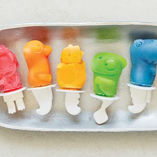 Zoku Dino Pop Molds, 6 Different Easyrelease Silicone Popsicle Molds