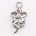 50pcs Vintage Silver a Flower Charms Findings