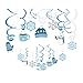 Kristin Paradise 30Ct Winter Wonderland Hanging Swirl Decorations, Holiday Snowflake Party Supplies, Snow Birthday Theme Decor for Boy Girl Baby Shower, Holiday Snowman First 1st Bday Favors