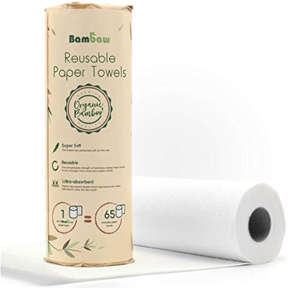 Reusable Paper Towel Bamboo Eco Kitchen Roll Multipurpose Cleaning