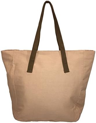 Carolina Sweethearts Blush Plain Tote Bag With Zipper Closure And Inside Zipper Pocket