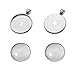 Miraclekoo 40 Pcs Silver Round Pendant Trays with Glass Cabochons 25 mm Blanks Bezel Trays Set for Photo Pendant Resin Craft Jewelry Making